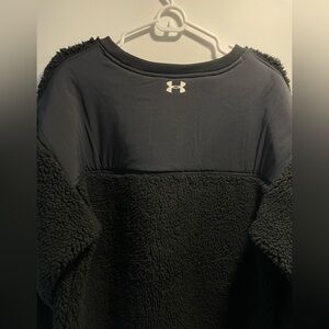 “Under Armour Black Sherpa Fleece Pullover | Warm Winter Sweater | Size L”